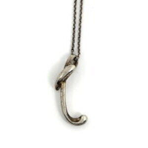 Tiffany Co Letter Necklace Alphabet T Pendant Sterling Silver